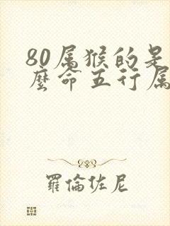 80属猴的是什么命五行属什么封面