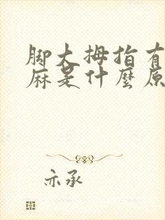 脚大拇指有点发麻是什么原因封面