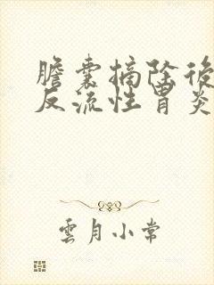 胆囊摘除后胆汁反流性胃炎