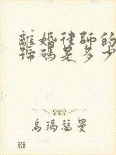 离婚律师的电话号码是多少