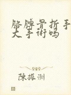胳膊骨折手术是大手术吗封面