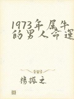 1973年属牛的男人命运怎么样