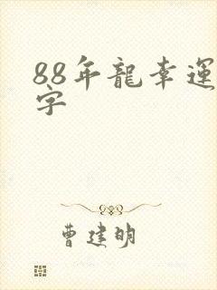 88年龙幸运数字