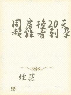 同房后20天b超能看到孕囊吗