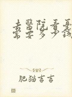 去医院看忧郁症需要多少钱封面
