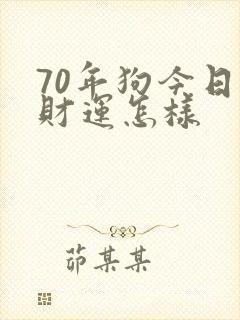 70年狗今日偏财运怎样