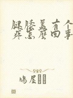 腿膝盖有个疙瘩疼怎么回事封面