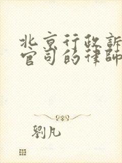 北京行政诉讼打官司的律师