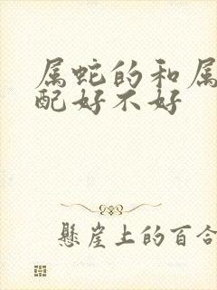 属蛇的和属蛇婚配好不好