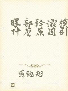 眼部干涩模糊是什么原因引起的