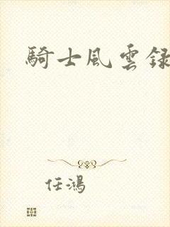 骑士风云录封面