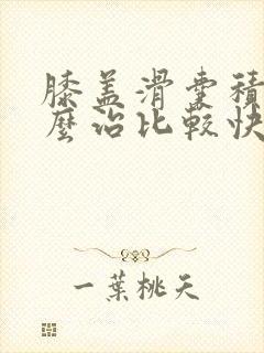 膝盖滑囊积液怎么治比较快