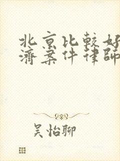 北京比较好的经济案件律师封面