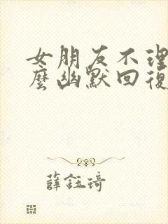 女朋友不理你怎么幽默回复