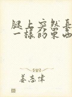 腿上突然长了癣一样的东西封面