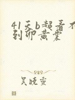 41天b超看不到卵黄囊