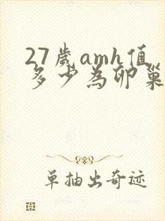 27岁amh值多少为卵巢早衰