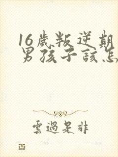 16岁叛逆期的男孩子该怎样去沟通教育