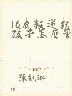16岁叛逆期的孩子怎么管教比较好
