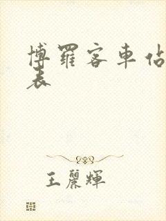 博罗客车站时刻表