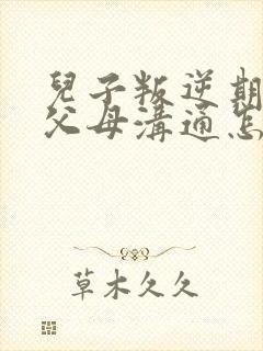 儿子叛逆期不和父母沟通怎么办