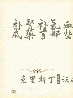 补肾补气血的中成药有哪些