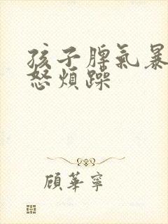 孩子脾气暴躁易怒烦躁