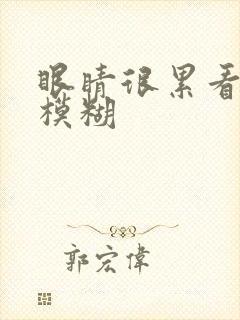 眼睛很累看东西模糊