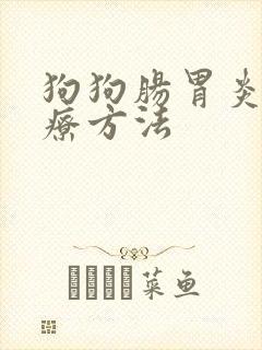 狗狗肠胃炎的治疗方法