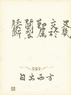 膝关节交叉韧带断裂属于几级伤残