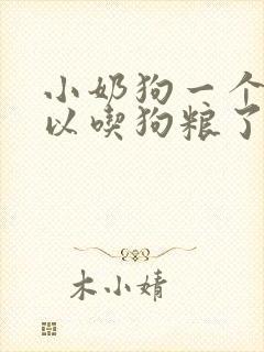 小奶狗一个月可以吃狗粮了吗