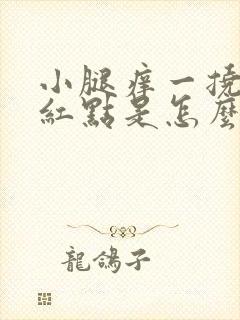 小腿痒一挠就起红点是怎么回事