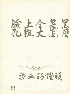 脸上全是黑头毛孔粗大怎么办封面