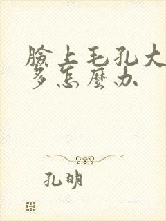 脸上毛孔大痘坑多怎么办