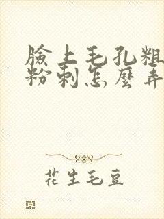 脸上毛孔粗大有粉刺怎么弄封面