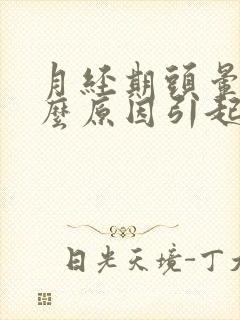 月经期头晕是什么原因引起的