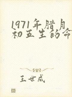 1971年腊月初五生的命运如何