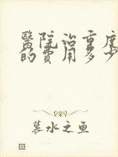 医院治重度忧郁的费用多少钱