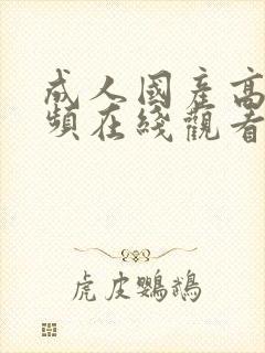 成人国产高清视频在线观看封面