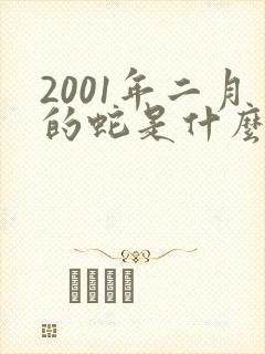 2001年二月的蛇是什么命