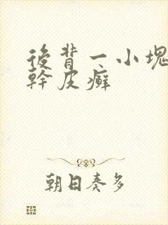 后背一小块粗糙干皮癣