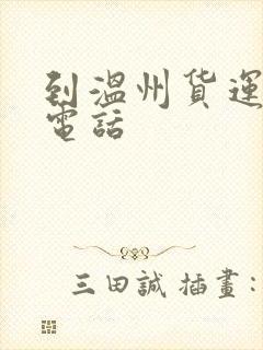 到温州货运公司电话