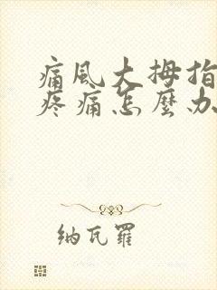 痛风大拇指关节疼痛怎么办封面
