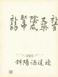 补肾阴又补肾阳的中成药有哪些封面