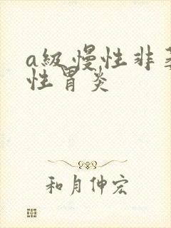 a级慢性非萎缩性胃炎封面