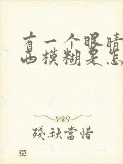 有一个眼睛看东西模糊是怎么回事