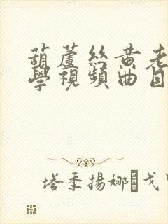 葫芦丝黄老师教学视频曲目