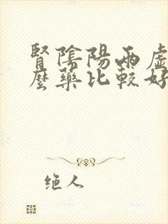 肾阴阳两虚用什么药比较好