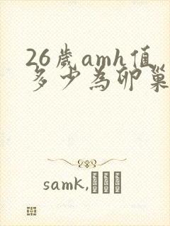 26岁amh值多少为卵巢早衰