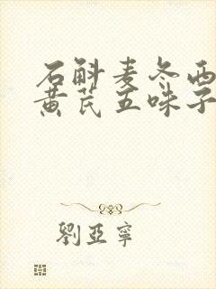 石斛麦冬西洋参黄芪五味子的功效与作用封面